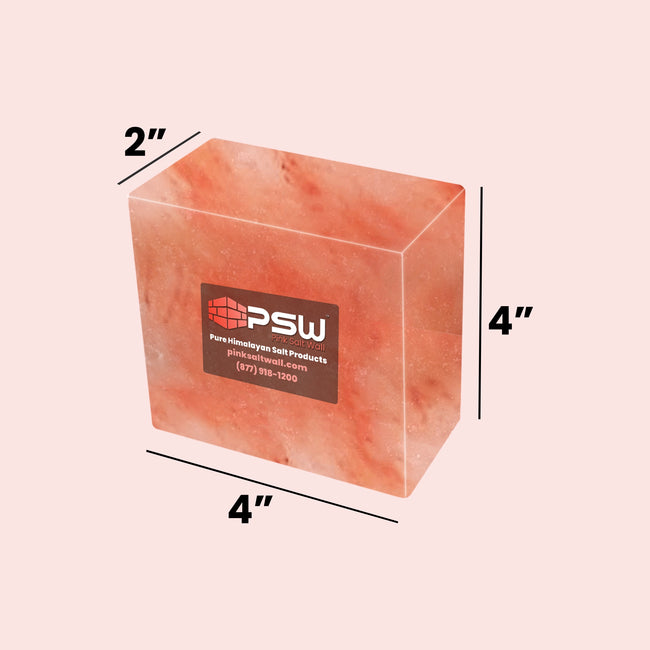 Himalayan Pink Salt Bricks - Unique Salt Blocks (4" x 4" x 2")