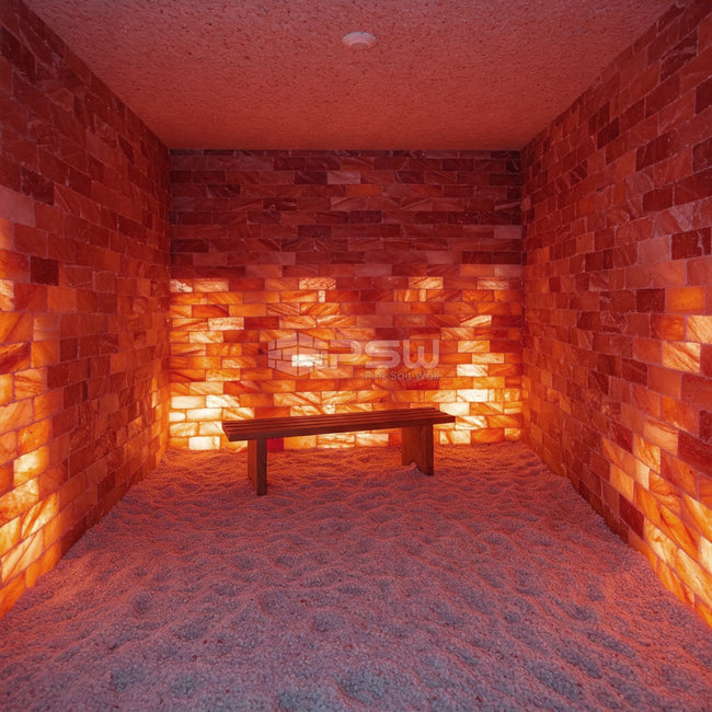 Build 40 sq. ft. Salt Wall (200 Himalayan Salt Bricks 8" x 4" x 2" and 6 Salt Adhesives)