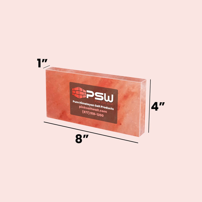 Himalayan Pink Salt Tiles 8" x 4" x 1" – Pack of 10